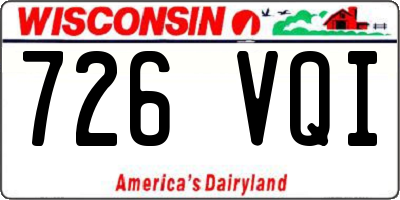 WI license plate 726VQI