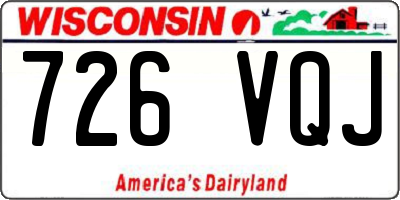WI license plate 726VQJ