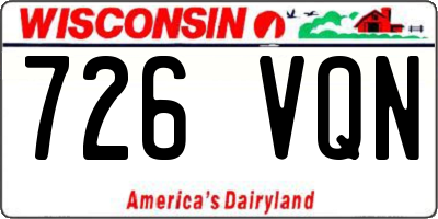 WI license plate 726VQN