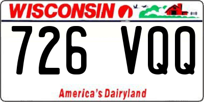 WI license plate 726VQQ