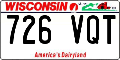 WI license plate 726VQT