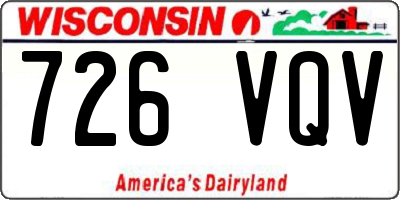 WI license plate 726VQV