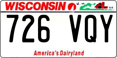 WI license plate 726VQY