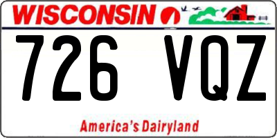 WI license plate 726VQZ