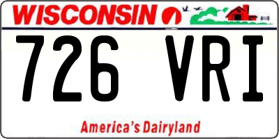 WI license plate 726VRI