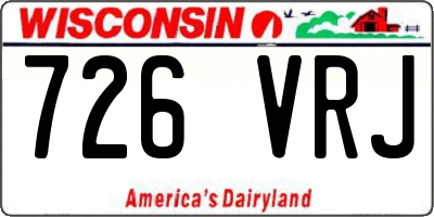 WI license plate 726VRJ