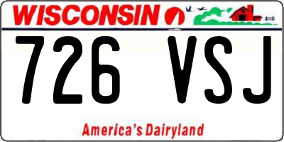 WI license plate 726VSJ