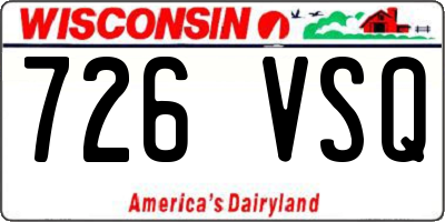 WI license plate 726VSQ