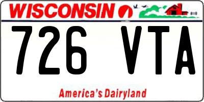 WI license plate 726VTA