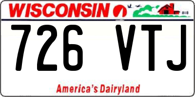 WI license plate 726VTJ