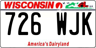 WI license plate 726WJK