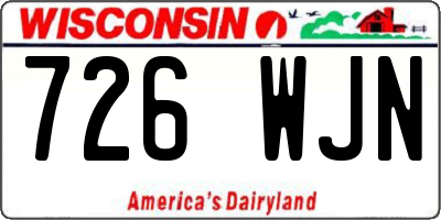 WI license plate 726WJN