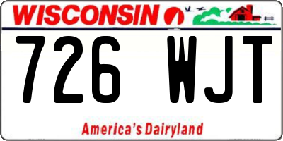 WI license plate 726WJT