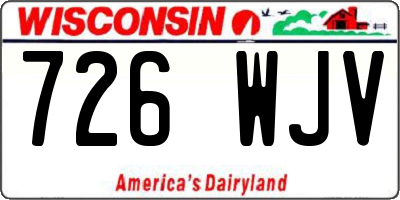 WI license plate 726WJV