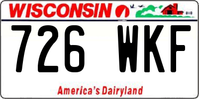WI license plate 726WKF