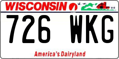 WI license plate 726WKG