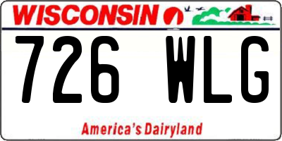 WI license plate 726WLG