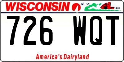 WI license plate 726WQT