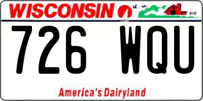 WI license plate 726WQU