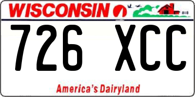 WI license plate 726XCC