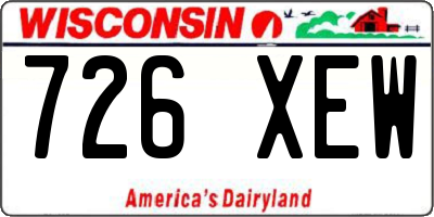 WI license plate 726XEW