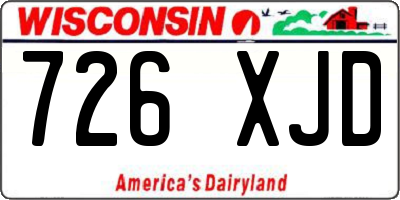 WI license plate 726XJD
