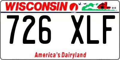 WI license plate 726XLF