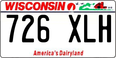 WI license plate 726XLH