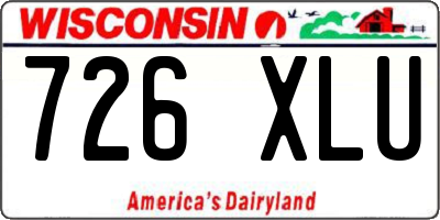 WI license plate 726XLU