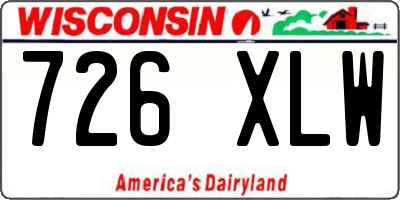 WI license plate 726XLW