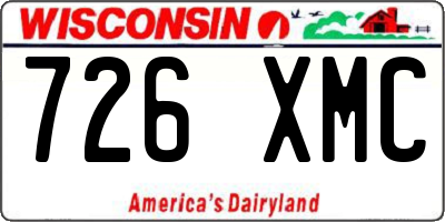 WI license plate 726XMC
