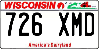 WI license plate 726XMD