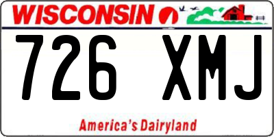 WI license plate 726XMJ