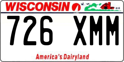 WI license plate 726XMM