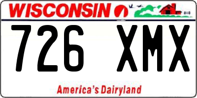 WI license plate 726XMX