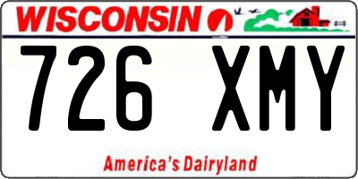 WI license plate 726XMY