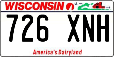 WI license plate 726XNH