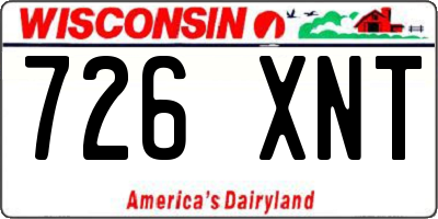 WI license plate 726XNT