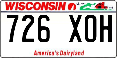 WI license plate 726XOH