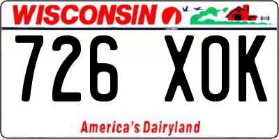 WI license plate 726XOK