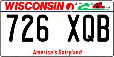 WI license plate 726XQB