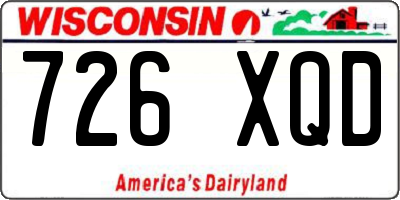 WI license plate 726XQD