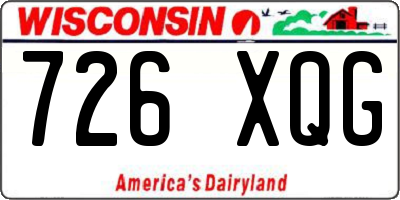 WI license plate 726XQG