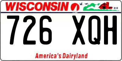 WI license plate 726XQH