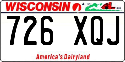 WI license plate 726XQJ