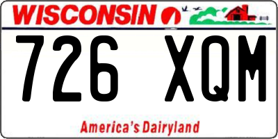 WI license plate 726XQM