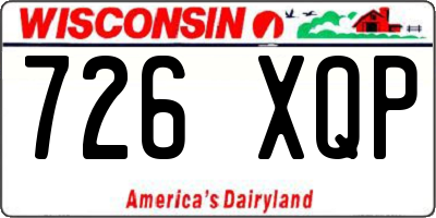WI license plate 726XQP