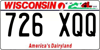 WI license plate 726XQQ