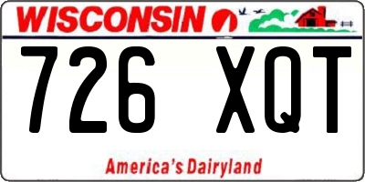 WI license plate 726XQT