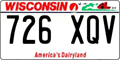 WI license plate 726XQV